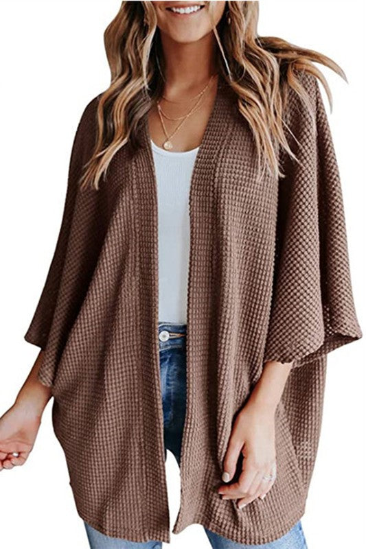 Waffle Cardigan