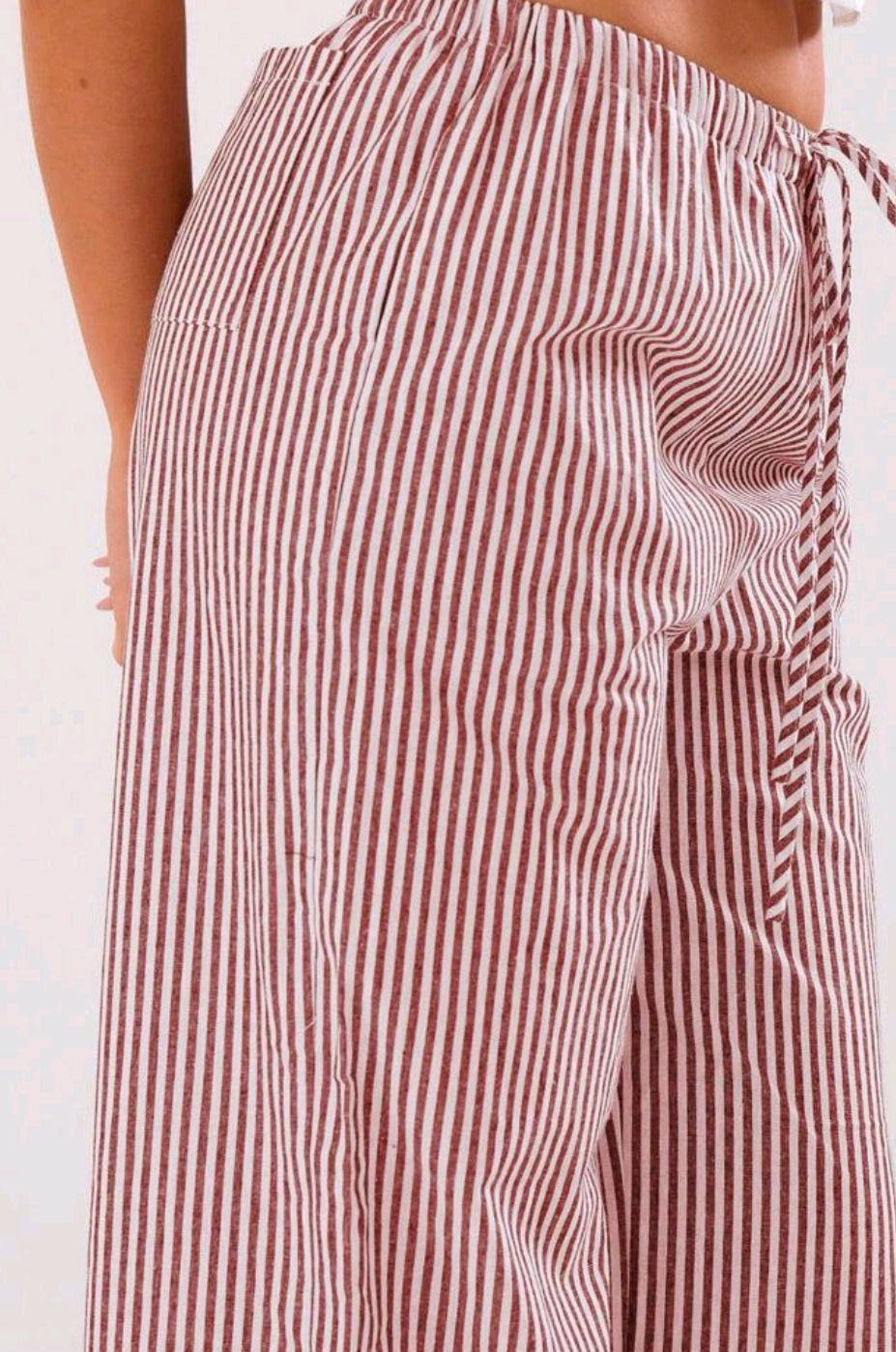 Stripe print pants