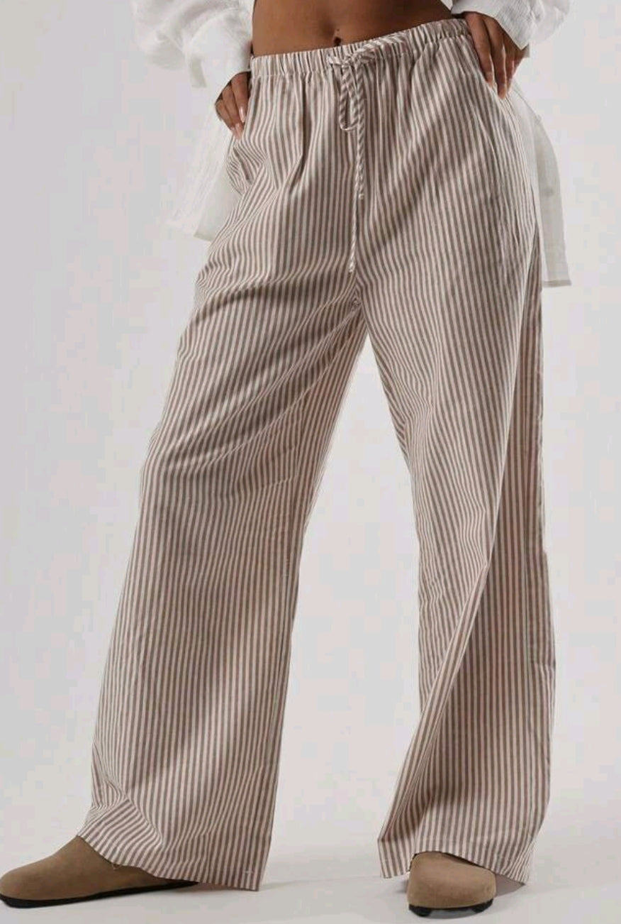 Stripe print pants