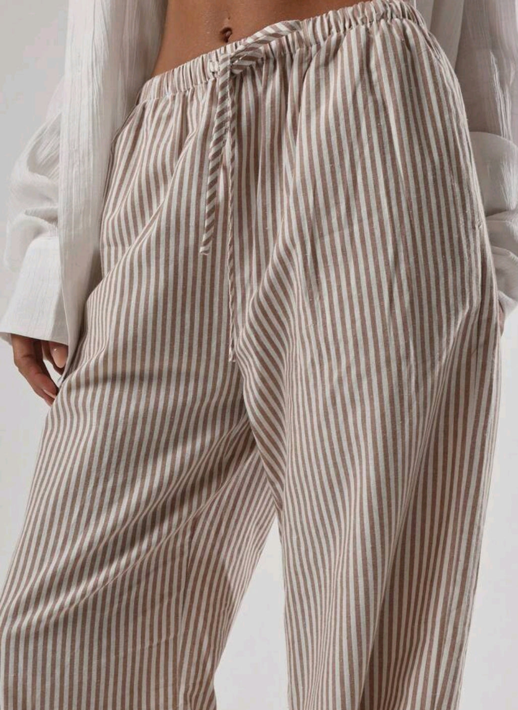 Stripe print pants
