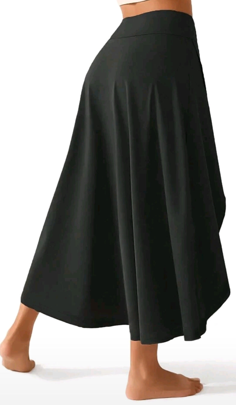 2 in 1 athletic long skirt