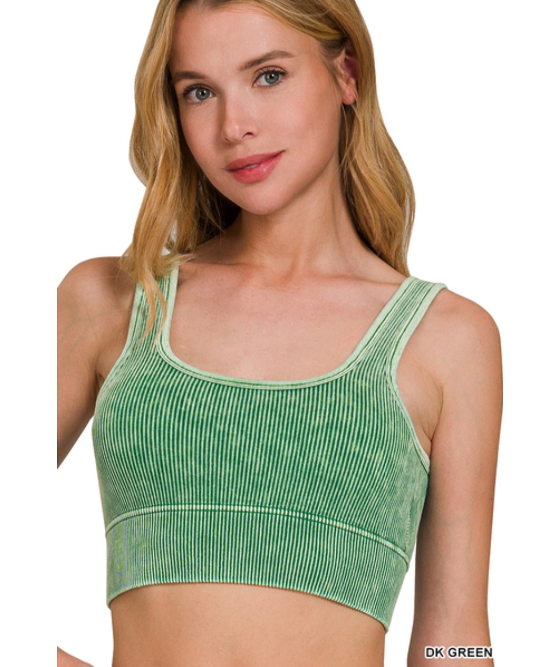 Washes ribbed bralette with pads