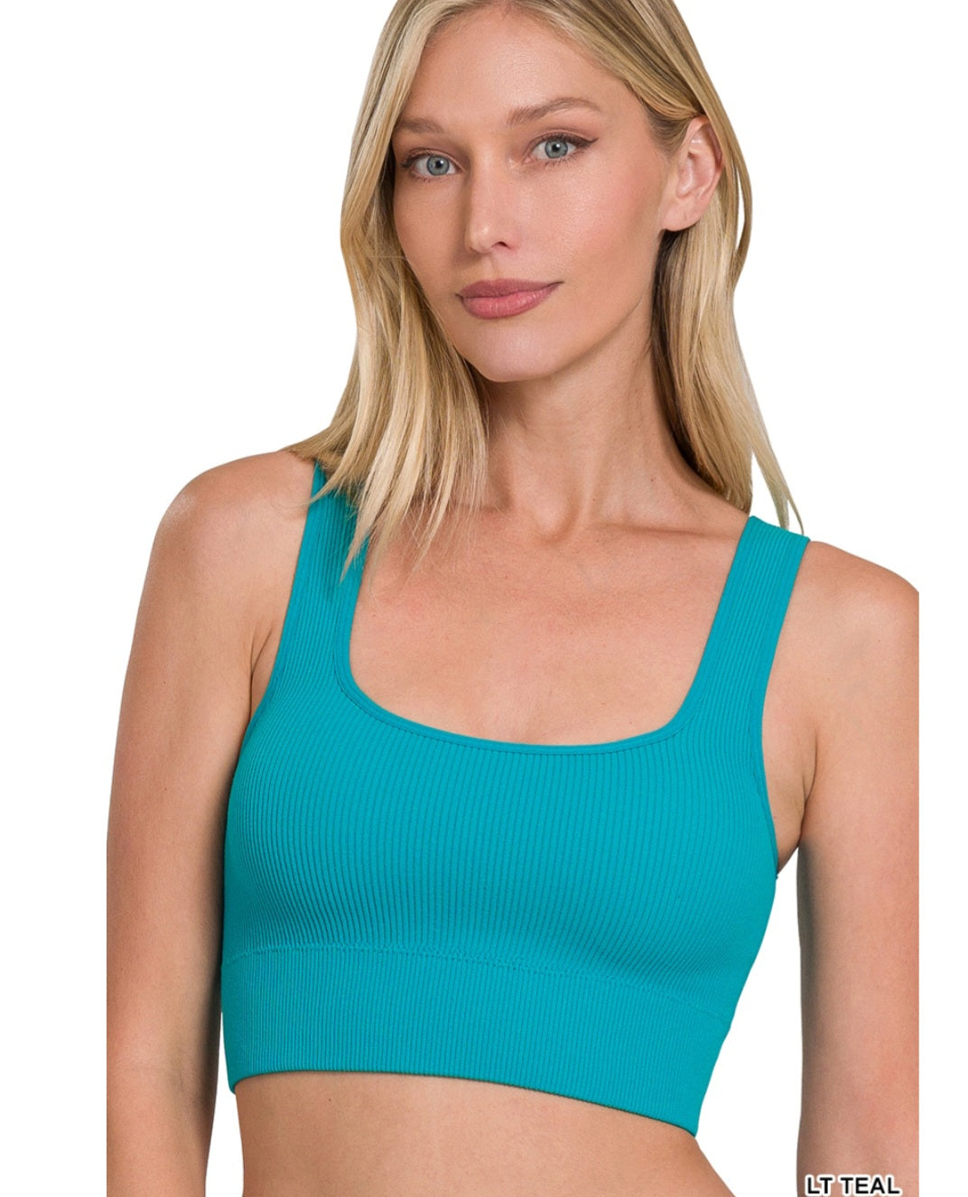 Square neck crop tank