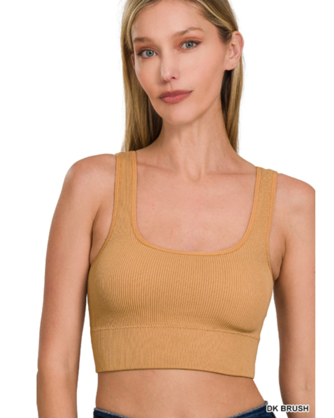 Square neck crop tank