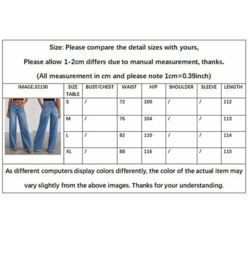 Wide leg jeans with raw hem