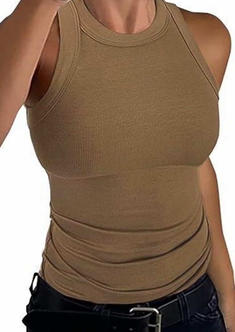 Ribbed boat neck tank
