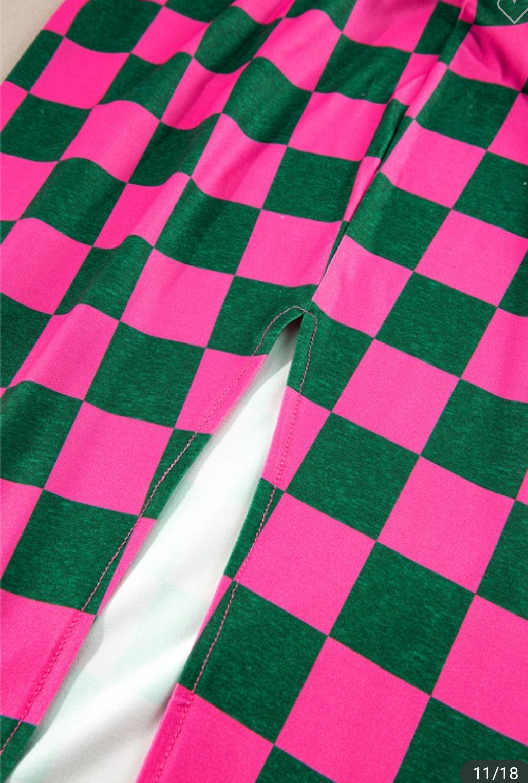 Checkered pencil skirt