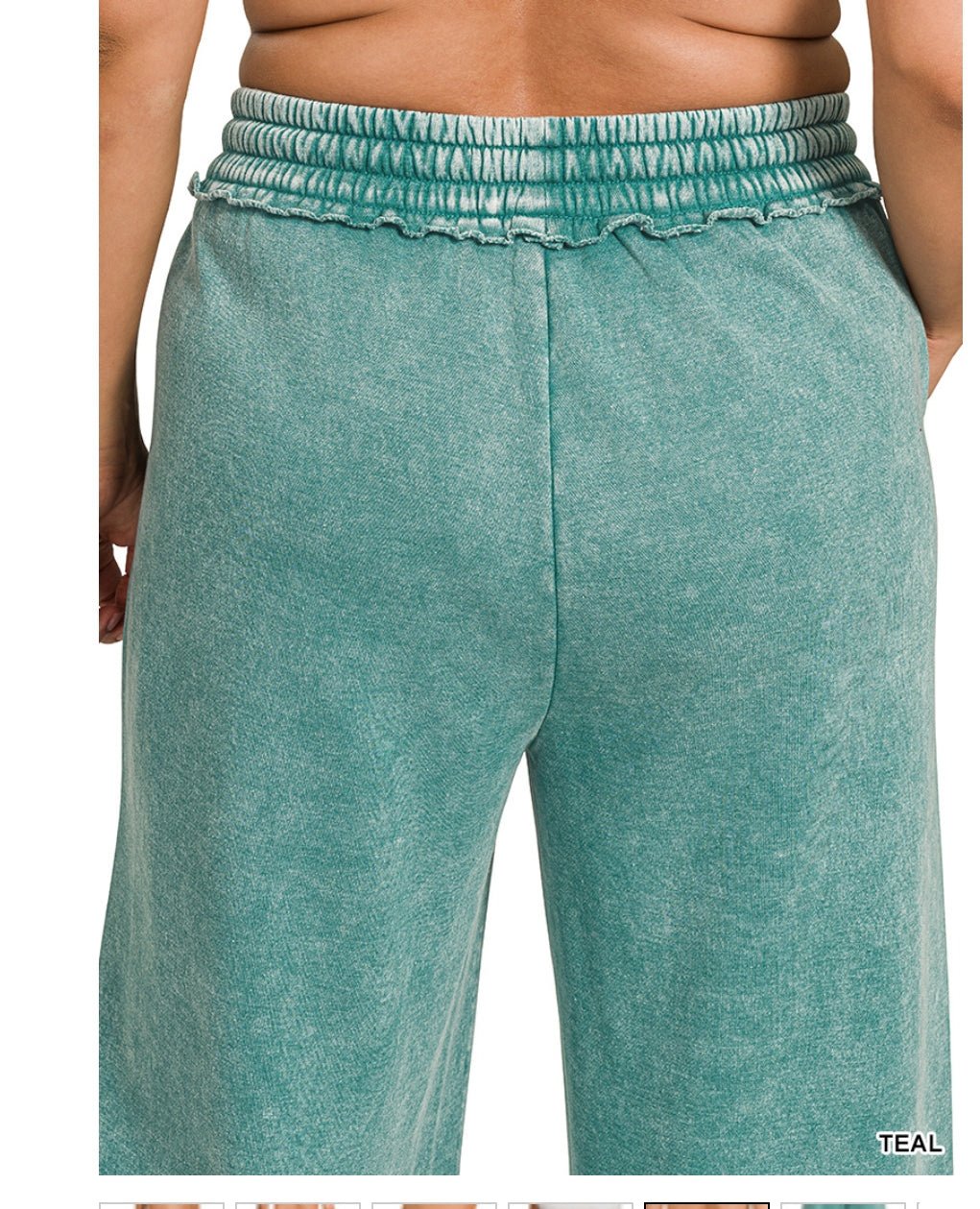 Acid wide leg raw hem sweatpants