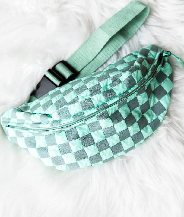 Checker crossbody/fanny pack