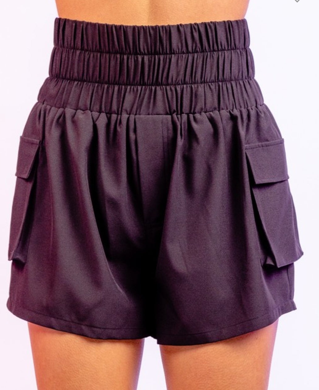 Highwaisted cargo active shirt