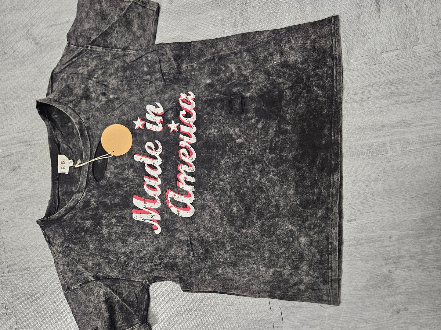 Made in america cut out t-shirt