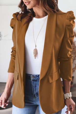 Puff sleeve blazer