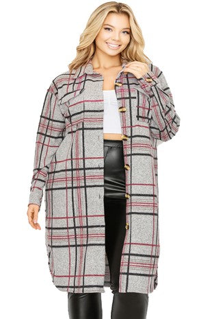 Plus Long Gray Flannel