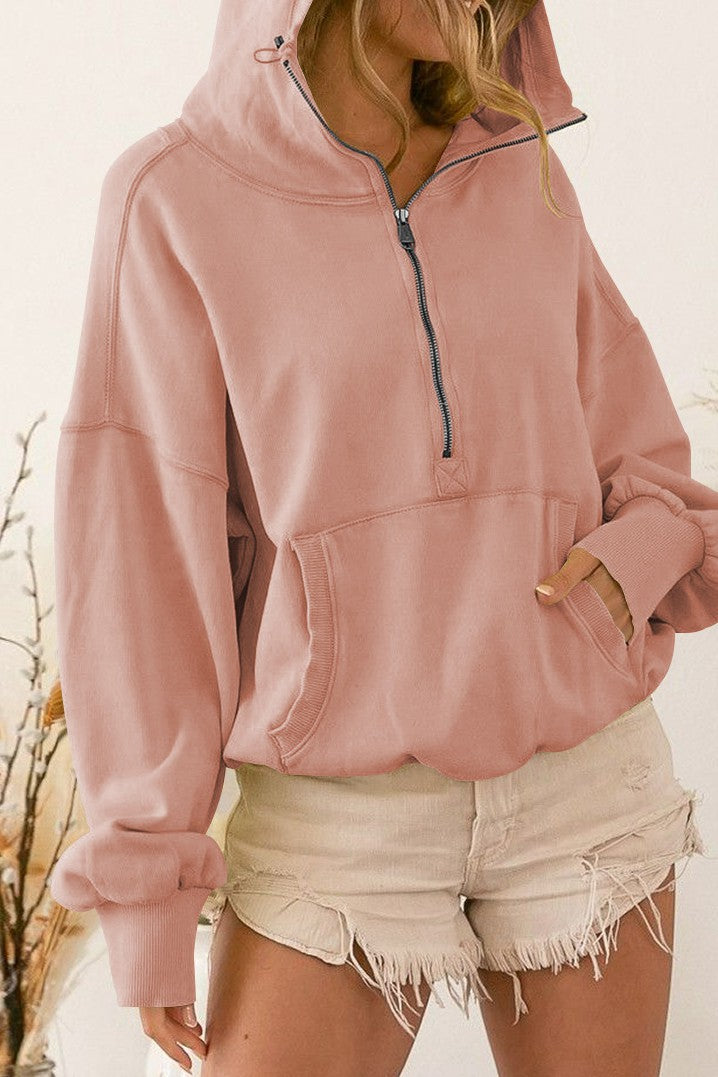 Cowl Neck zip up sweatshirt