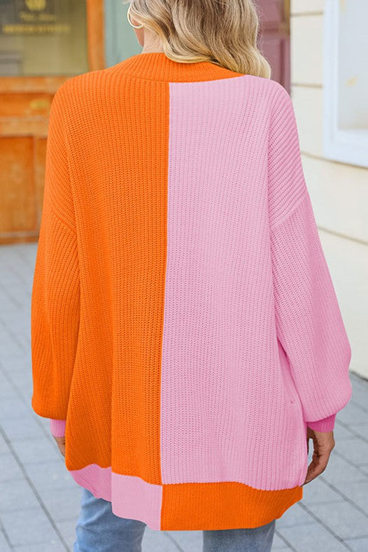 Color Block Cardigan