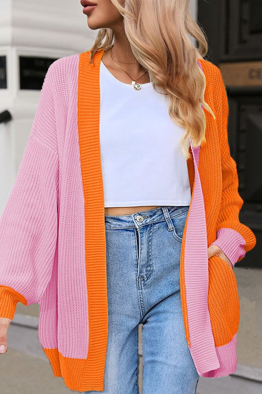 Color Block Cardigan