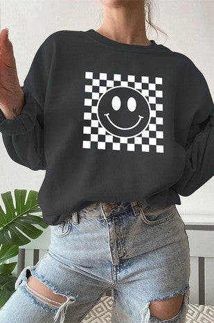 Smile checkered Sweatshirt