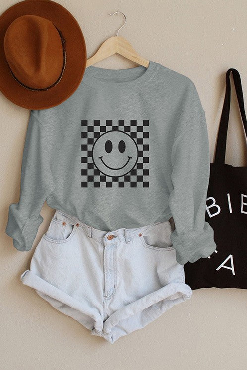 Smile checkered Sweatshirt