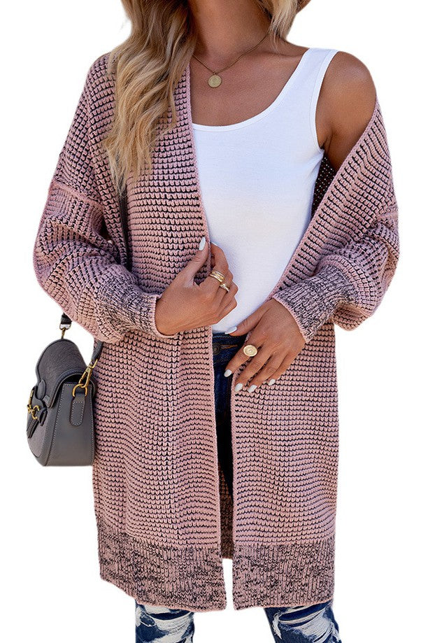 Waffle long cardigan