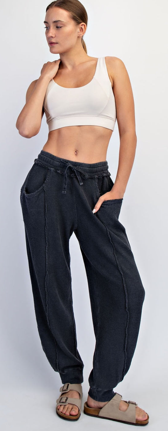 Waffle cocoon jogger pant