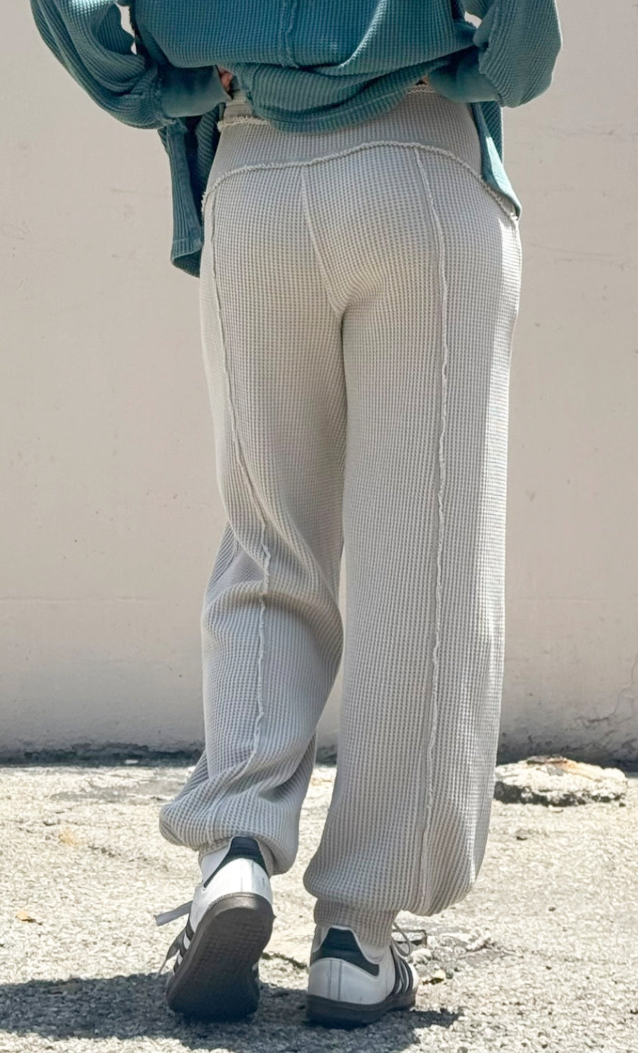 Waffle cocoon jogger pant