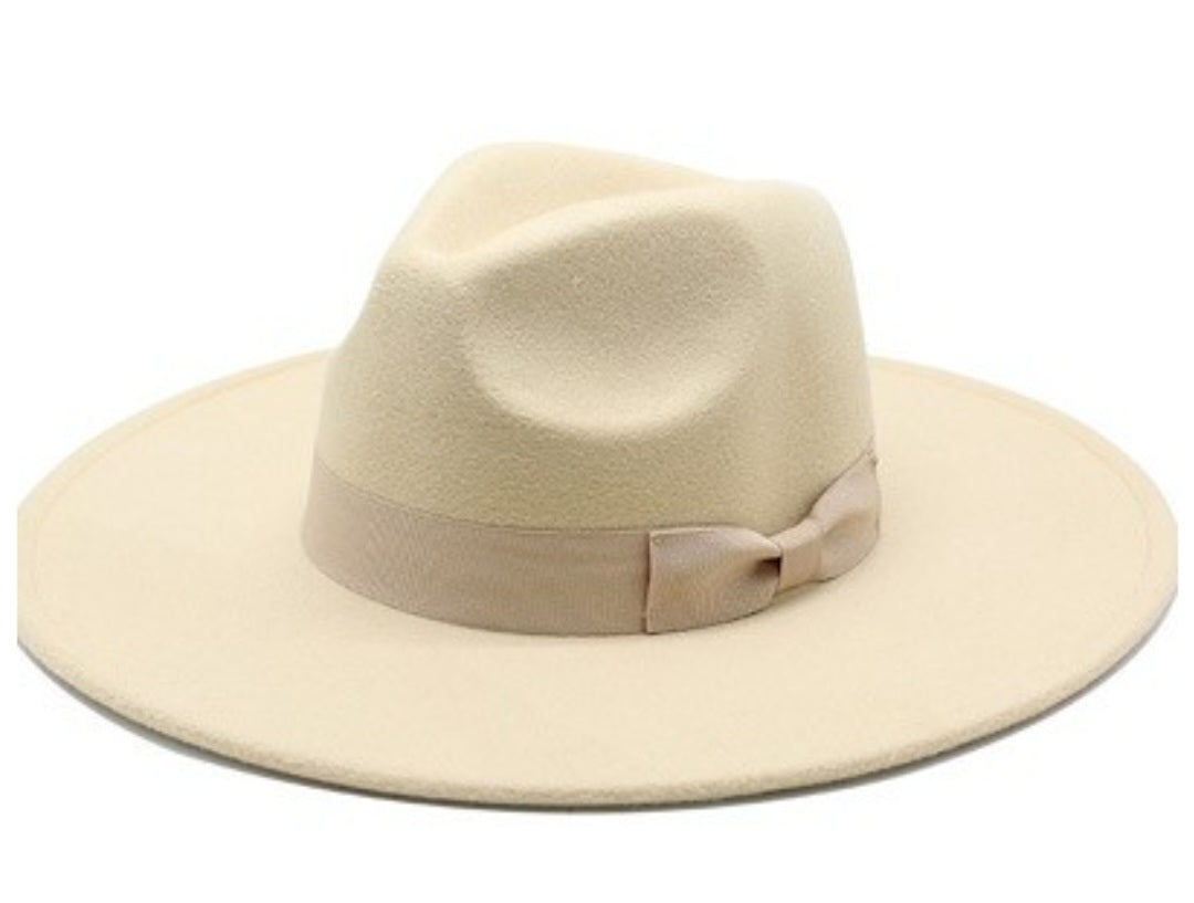 Wide Brim Hat with Bow