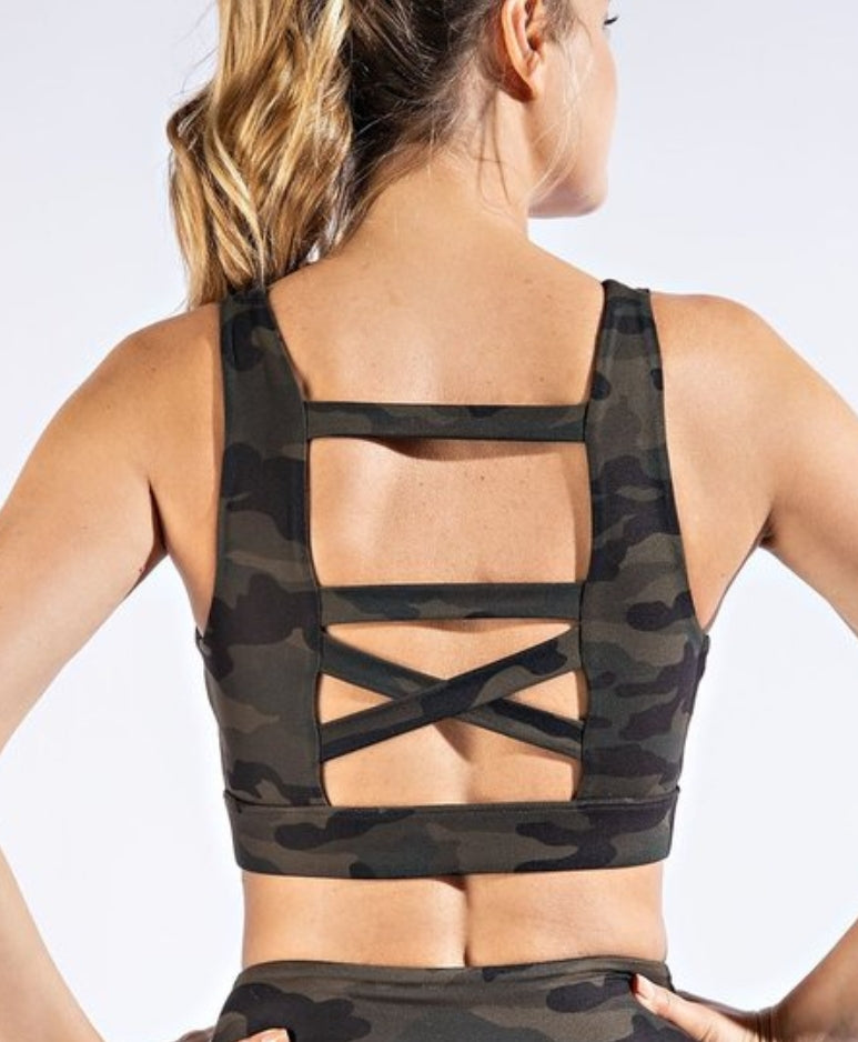 Camo sports bra