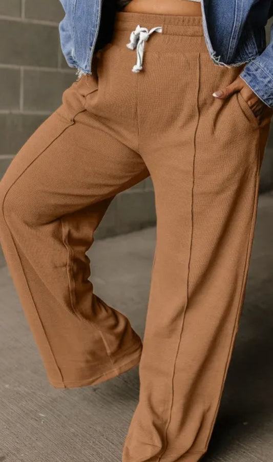Wide leg casual pants
