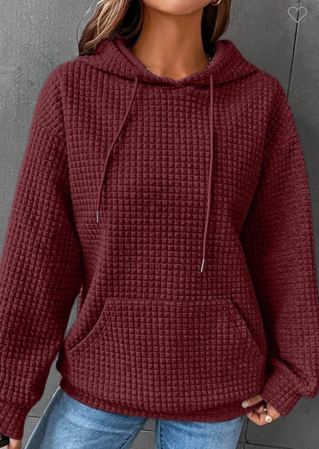 Latice textured hoodie
