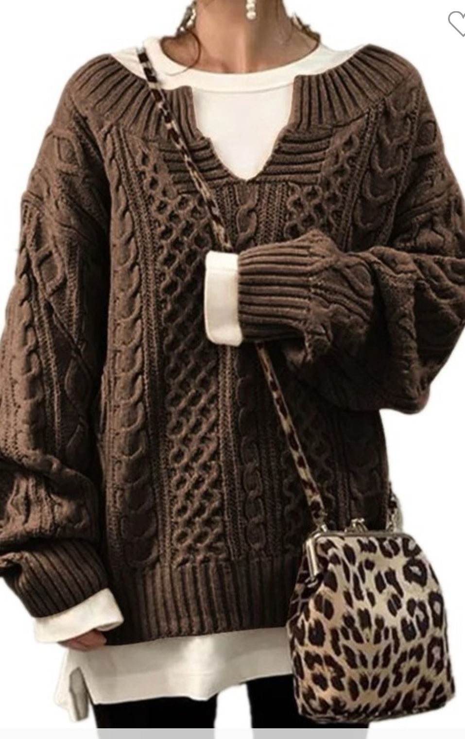 V-neck Textured sweater