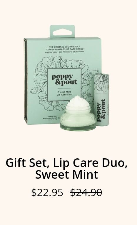 Poppy & Pout Lip scrub chapstick duo