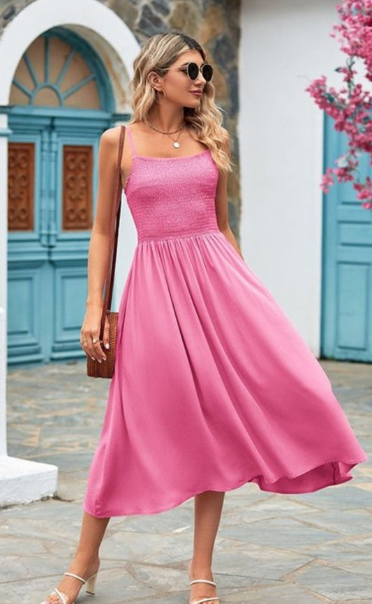 Smock chest maxi dress