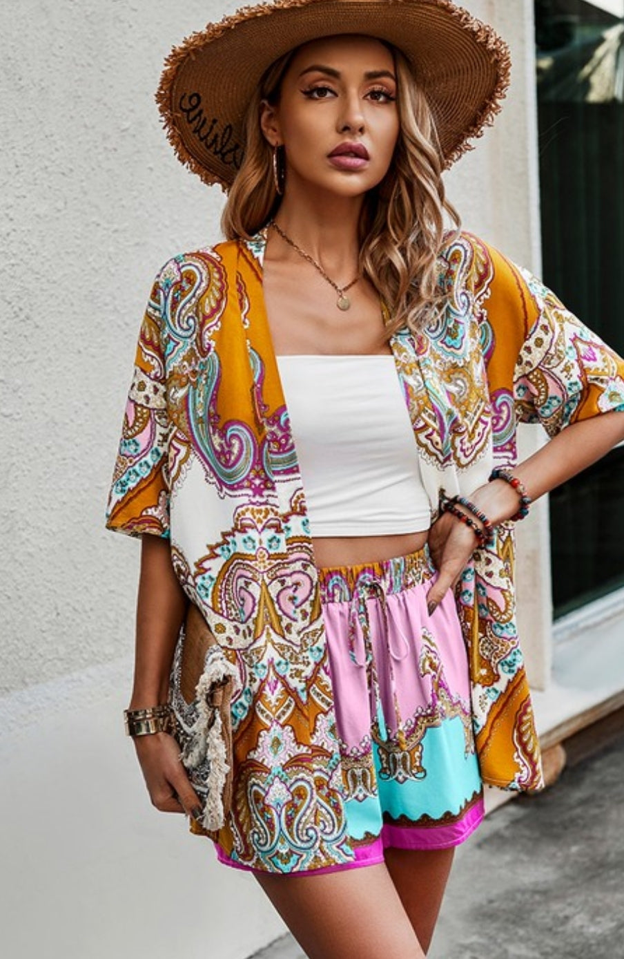 Paisley 2 piece shorts set