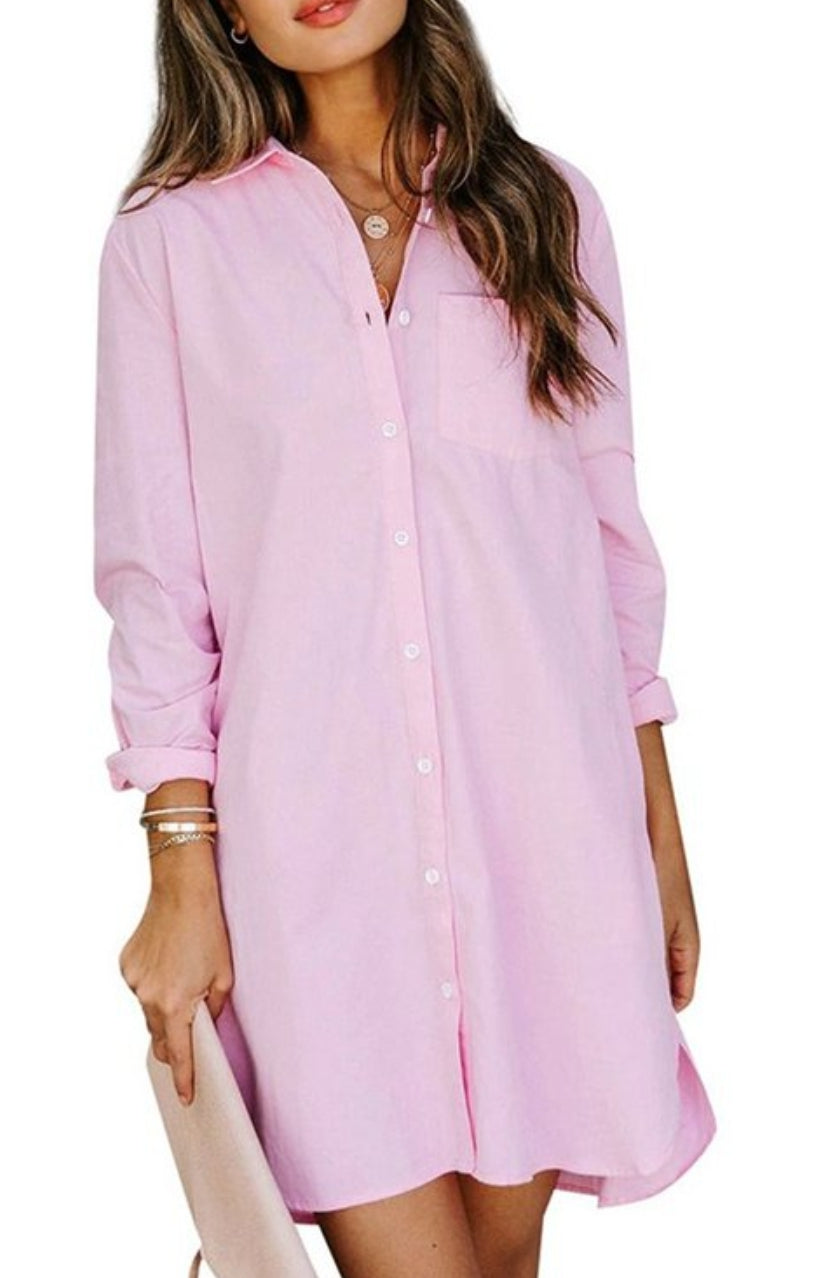 Dress shirt dress