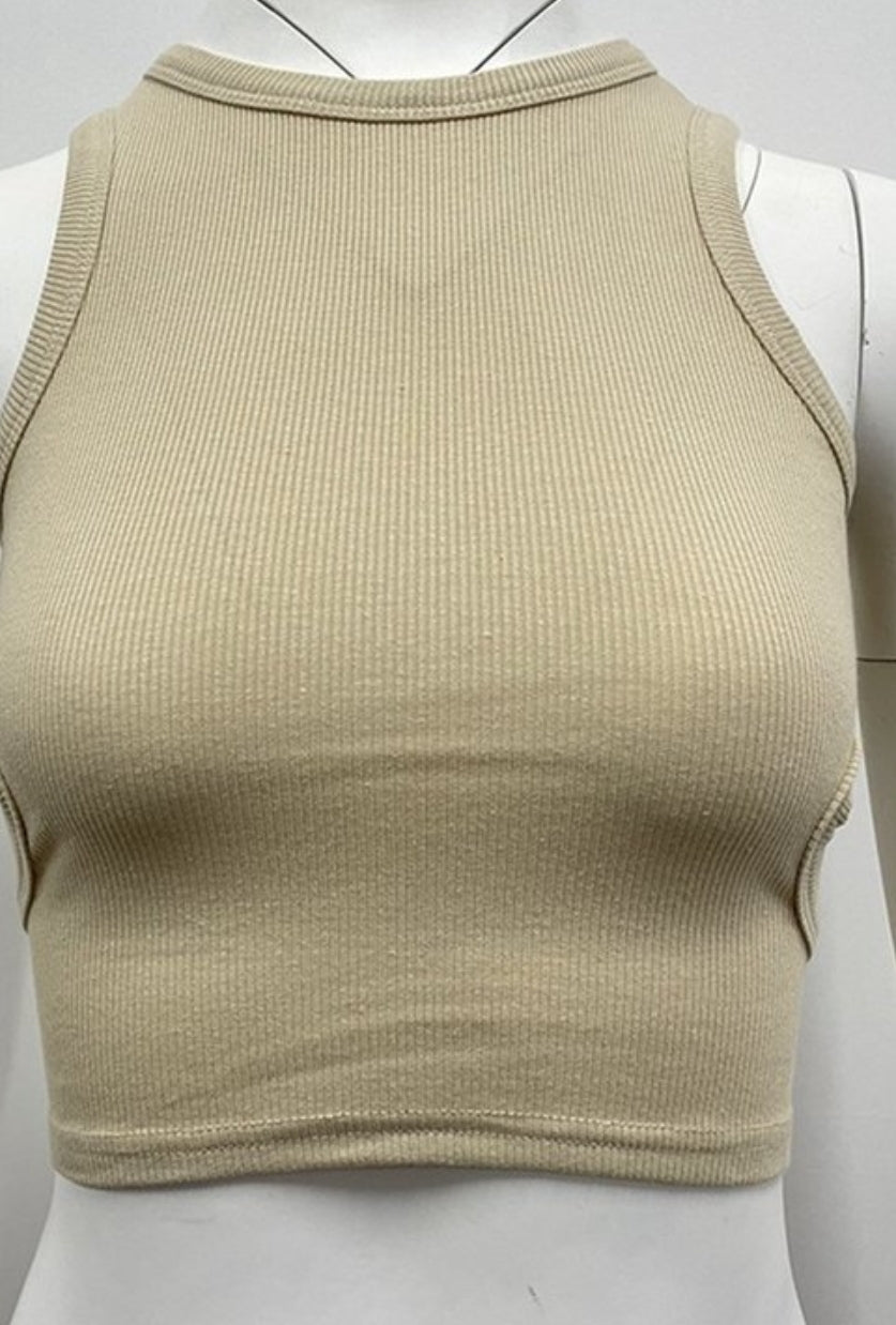 Racer back tank with cut out