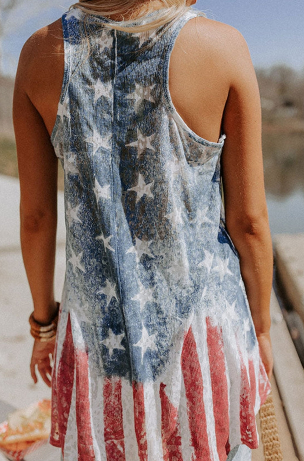 American flag mineral wash tank