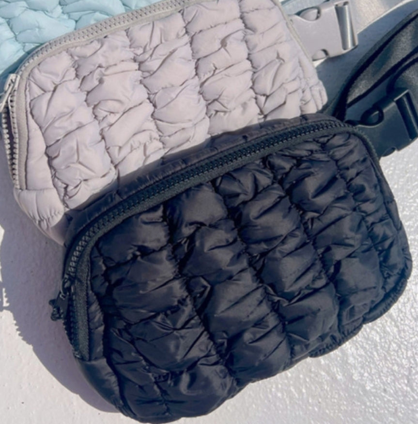 Quilted puffer crossbody