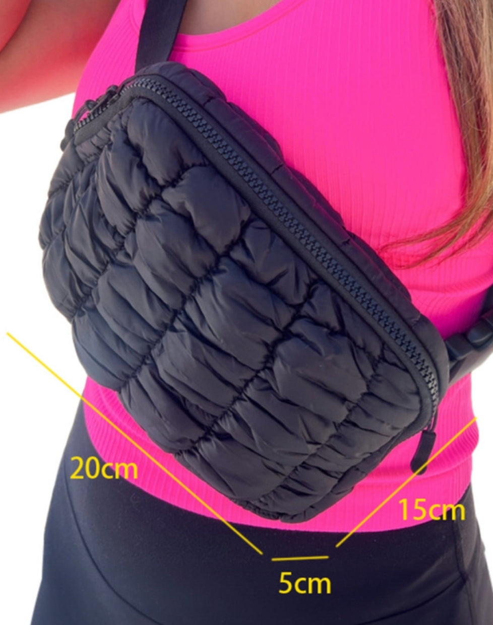 Quilted puffer crossbody