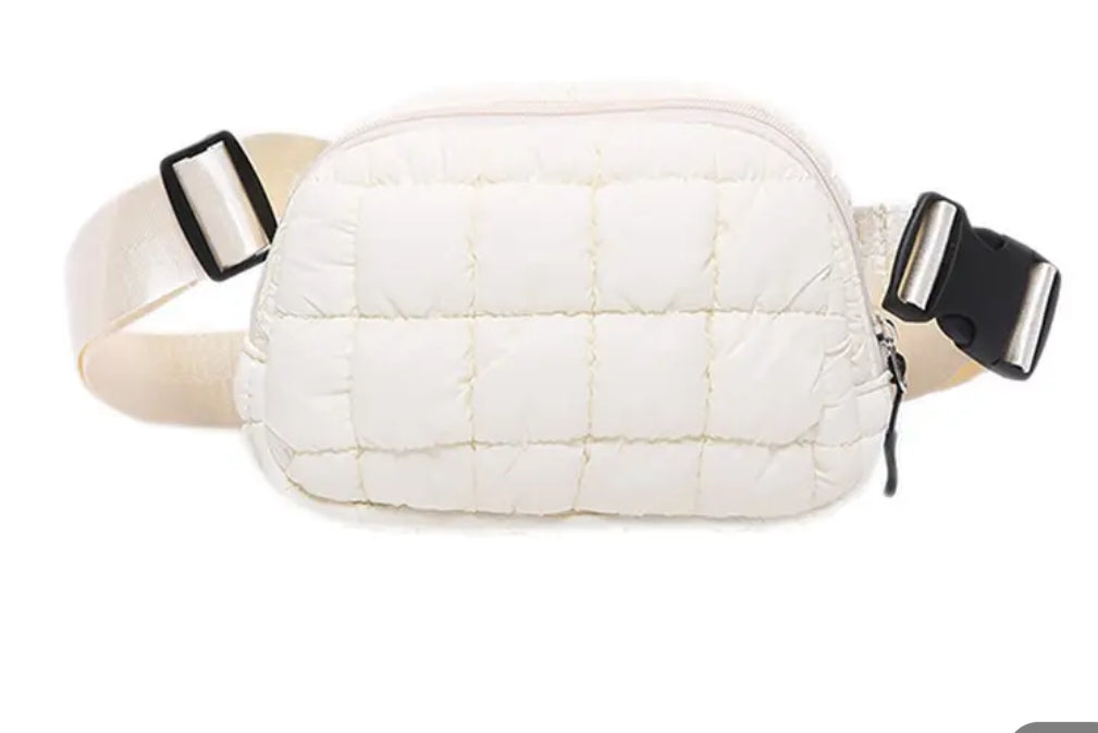 Quilted puffer crossbody