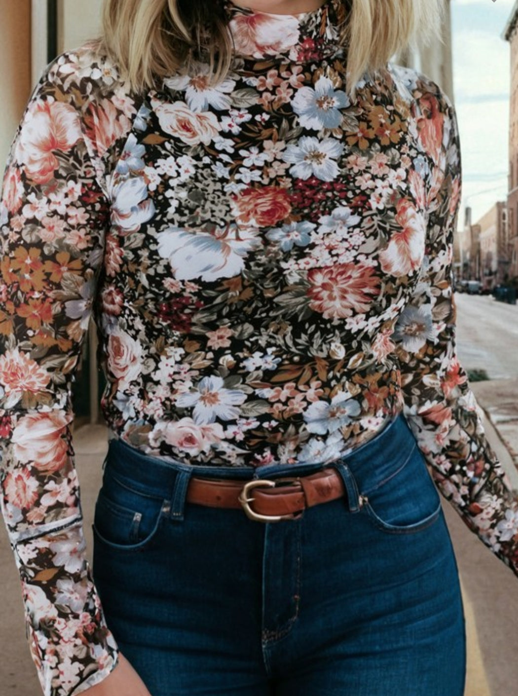 Floral print long sleeve
