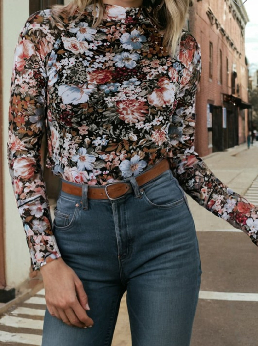Floral print long sleeve
