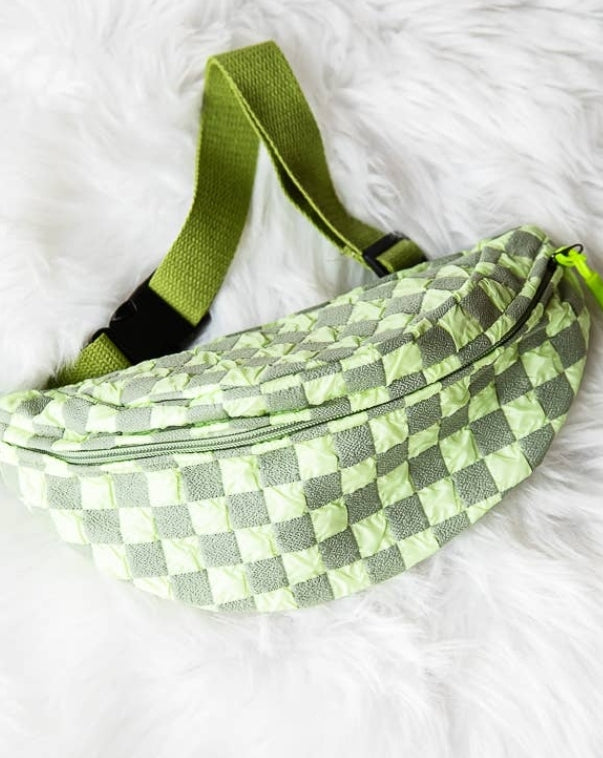 Checker crossbody/fanny pack