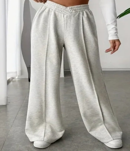 Crossover wide leg sweatpants