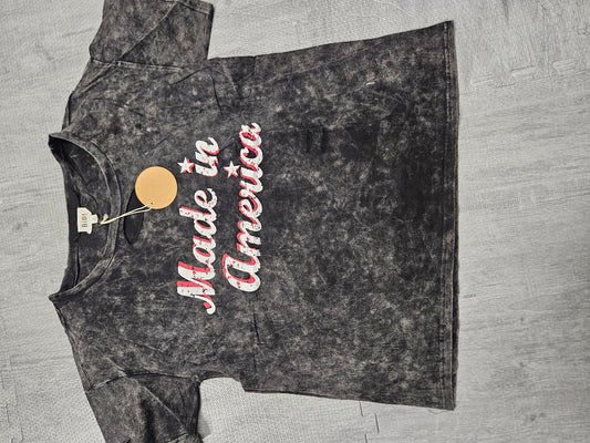 Made in america cut out t-shirt