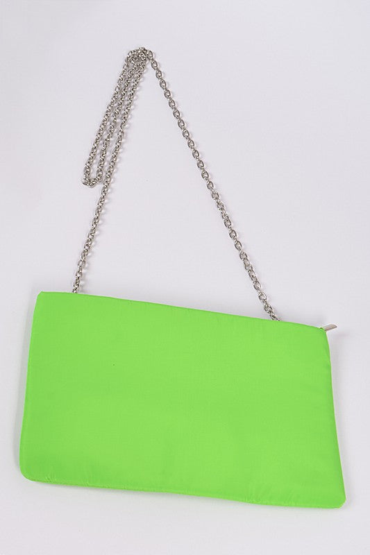 Flat neon clutch