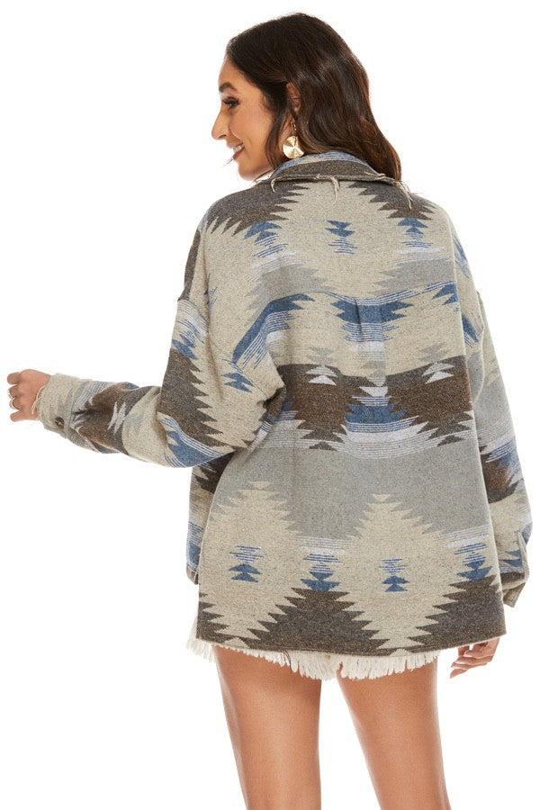 Aztec loose jacket