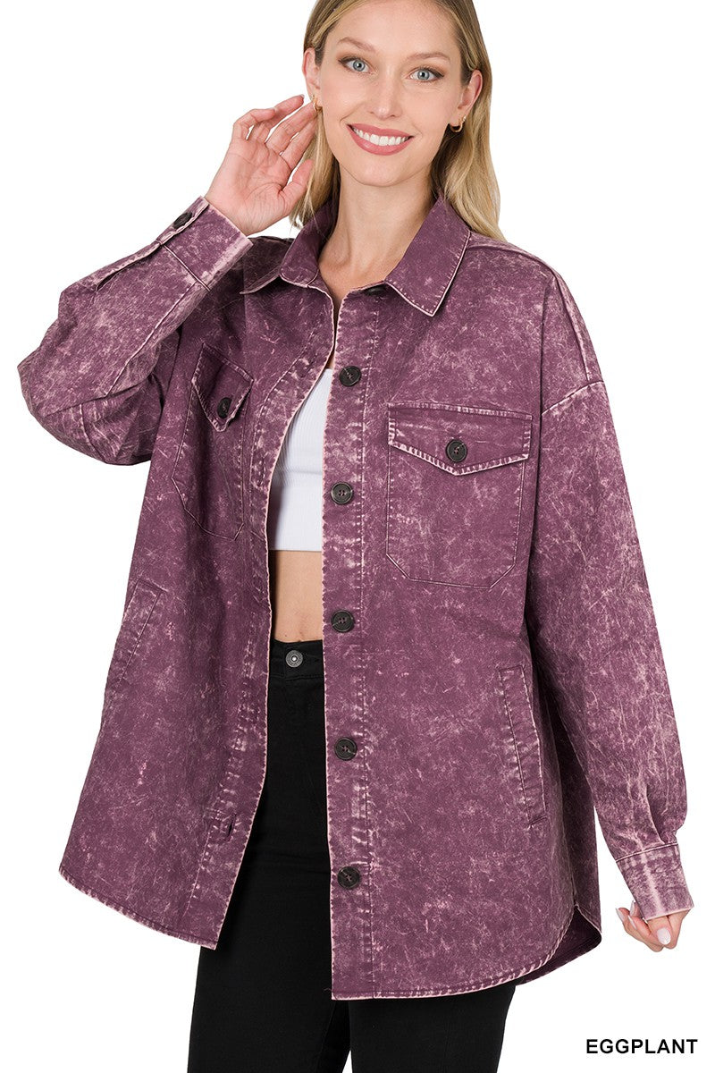 Oversized Acid wash Long sleeve shirt