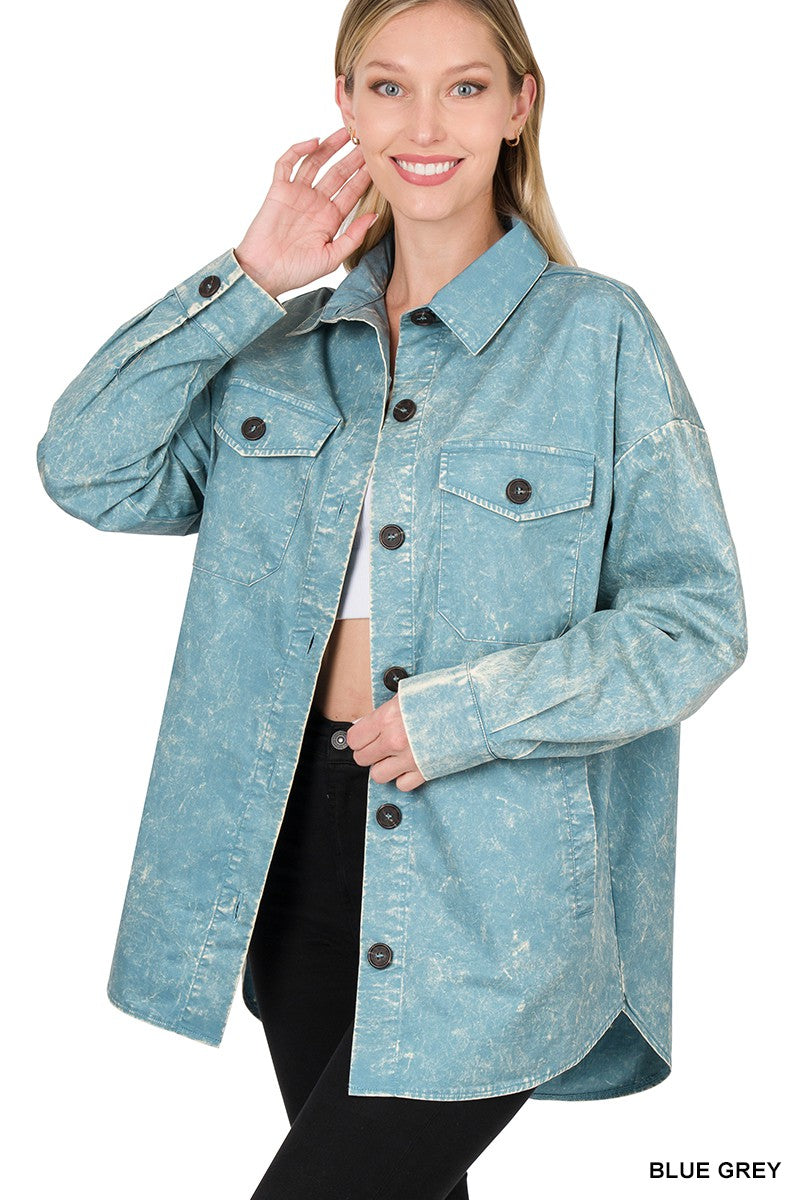 Oversized Acid wash Long sleeve shirt