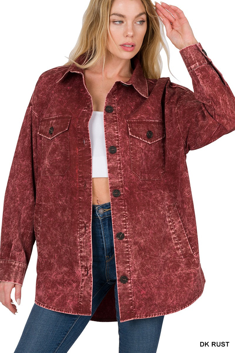 Oversized Acid wash Long sleeve shirt
