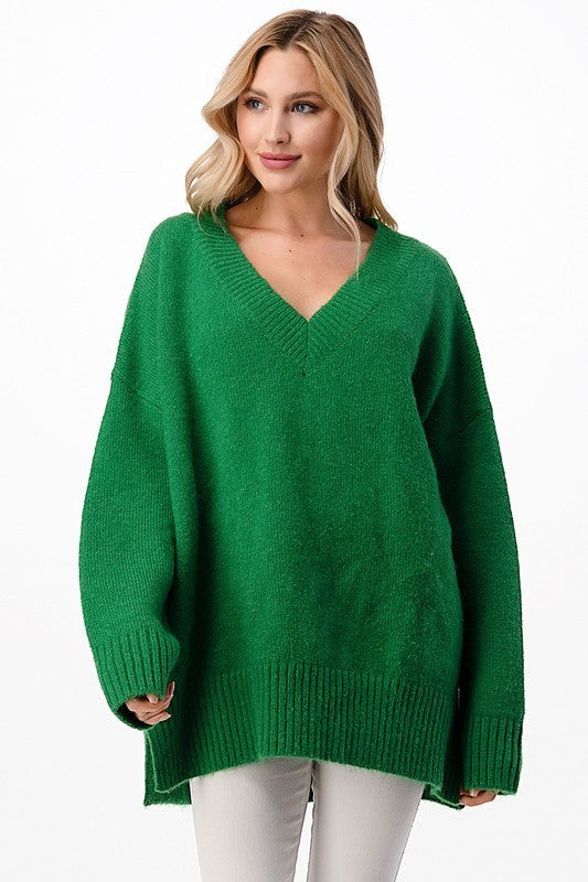 Oversize V-neck sweater